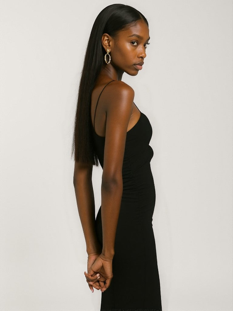 Black Venus Cutout Gown